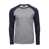 Baseball Tee Long Sleeve - Heather/Navy - M