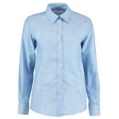 Ladies Long Sleeve Tailored Workwear Oxford Shirt, Light Blue, 10, Kustom Kit