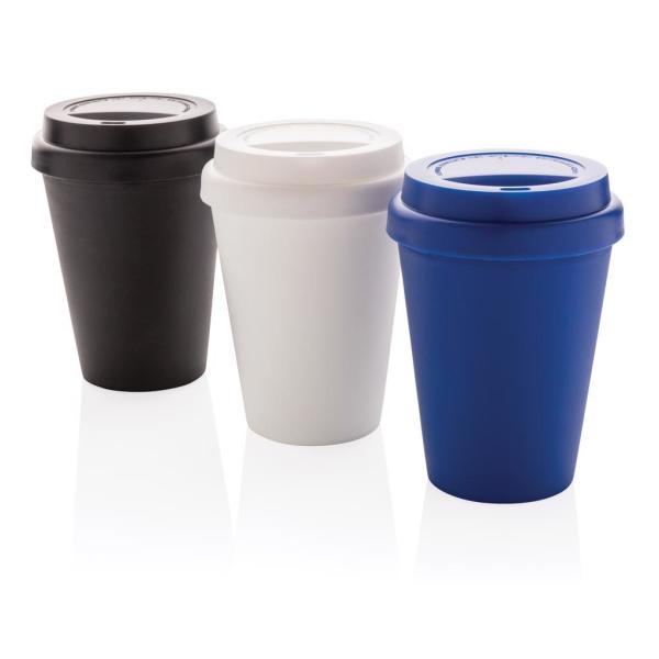 Reusable double wall coffee cup 300ml, white