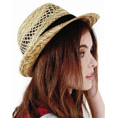 Straw Summer Trilby - Natural - S/M