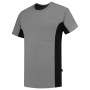T-shirt Bicolor Borstzak 102002 Grey-Black 7XL