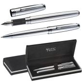 Mark Twain pennenset balpen en vulpen Metal Silver