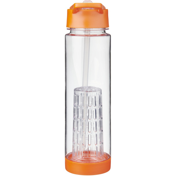 Tutti-frutti 740 ml Tritan™ infuser sport bottle - Transparent/Orange