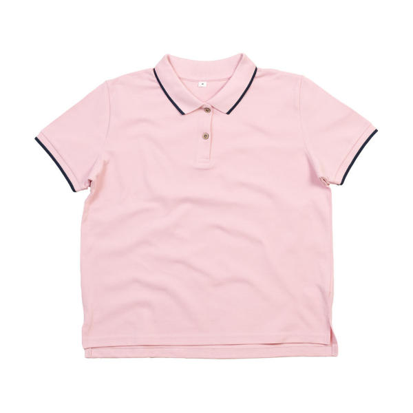 The Women’s Tipped Polo - Pink/Navy - S