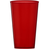 Arena 375 ml bæger i plast - Transparent rød