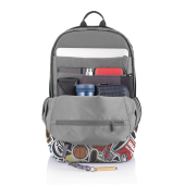 Bobby Soft "Art", anti-diefstal rugzak, grijs, rood
