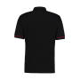 Classic Fit Button Down Contrast Polo Shirt - Black/Red