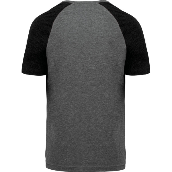 Tweekleurig Triblend sport-t-shirt met korte mouwen volwassene Grey Heather / Black Heather S