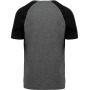 Tweekleurig Triblend sport-t-shirt met korte mouwen volwassene Grey Heather / Black Heather XS