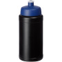 Baseline® Plus 500 ml drinkfles met sportdeksel - Zwart/Blauw