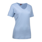 Interlock T-shirt | V-neck | women - Light blue, S