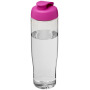 H2O Active® Tempo 700 ml sportfles met flipcapdeksel - Transparant/Roze