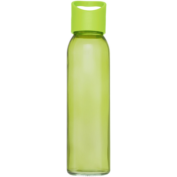 Sky 500 ml glass water bottle - Lime green