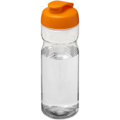 H2O Active® Base 650 ml sportfles met flipcapdeksel - Transparant/Oranje