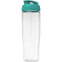 H2O Active® Tempo 700 ml sportfles met flipcapdeksel - Transparant/Aqua blauw