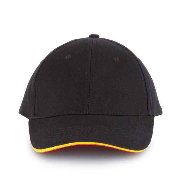 Orlando - 6-panel-kappe Black / Yellow / Red One Size