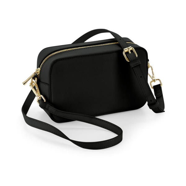 Boutique Structured Cross Body Bag - Black - One Size