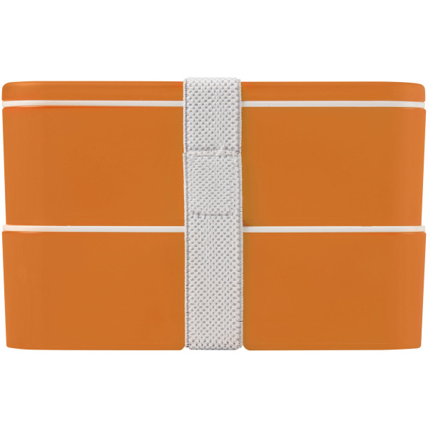 MIYO double layer lunch box - Orange/Orange/White