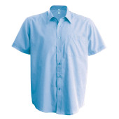 Men's easy-care short sleeve polycotton poplin shirt Bright Sky L