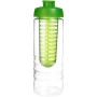 H2O Active® Treble 750 ml drinkfles en infuser met kanteldeksel - Transparant/Lime