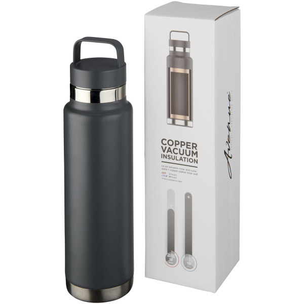 Colton 600 ml copper vacuum insulated water bottle - Grey