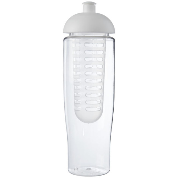 H2O Active® Tempo 700 ml bidon en infuser met koepeldeksel - Transparant/Wit