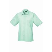 Short Sleeve Poplin Shirt, Aqua, 15, Premier