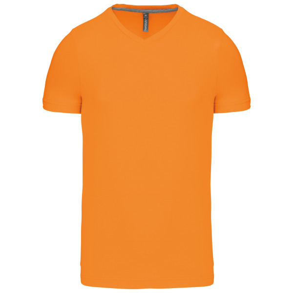 T-shirt V-hals korte mouwen Orange S