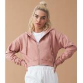 AWDis Ladies Cropped Zoodie, Arctic White, L, Just Hoods