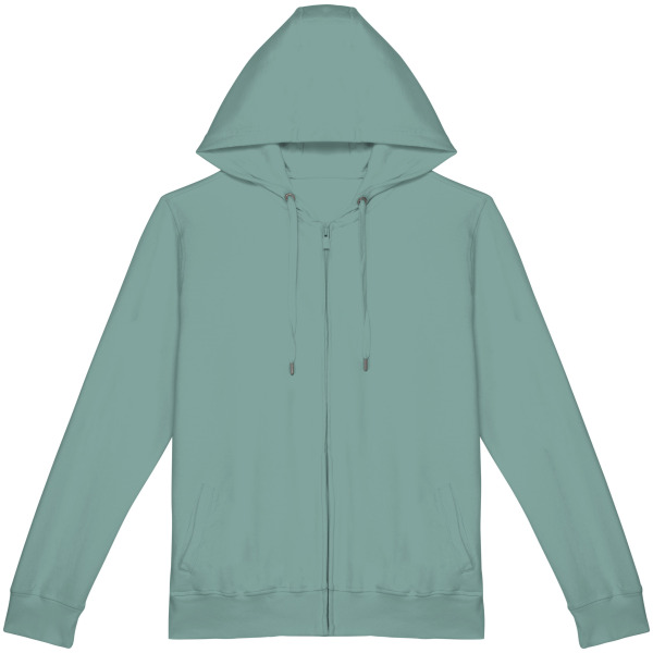 Uniseks sweater Terry280 met capuchon en rits - 280 gr/m2 Washed Jade Green XS