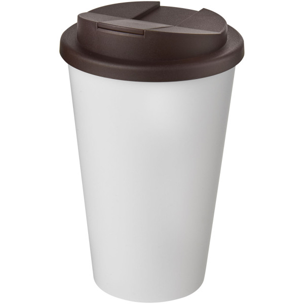 Americano® 350 ml tumbler with spill-proof lid - White/Brown
