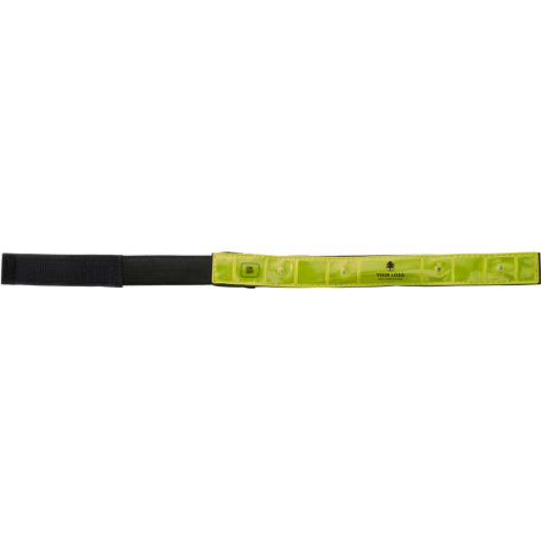 Nylon (500D) and PVC reflective strap with lights Anni yellow