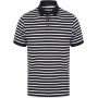 Striped jersey polo shirt Navy / White XL