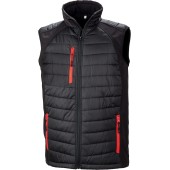 BLACK COMPASS PADDED SOFT SHELL GILET Black / Red 3XL