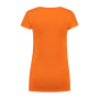 L&S T-shirt V-neck cot/elast SS for her orange L