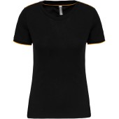 Dames-t-shirt DayToDay korte mouwen Black / Yellow M