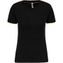 Dames-t-shirt DayToDay korte mouwen Black / Yellow 3XL
