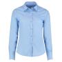 Ladies Long Sleeve Tailored Poplin Shirt, Light Blue, 8, Kustom Kit