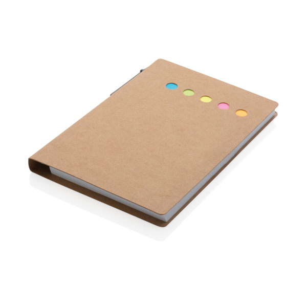 Kraft notitieboekje A6 met pen, bruin