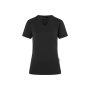 TF 5 Ladies' Workwear T-Shirt Casual-Flair, from Sustainable Material , 51% GRS Certified Recycled Polyester / 46% Conventional Cotton / 3% Conventional Elastane - black - M