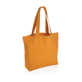 Impact Aware™ recycled canvas shopper met vakje 240gsm, sundial oranje