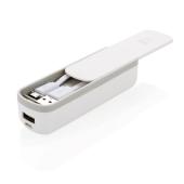 2.200 mAh powerbank met geïntegreerde kabelopslag 2.200 mAh powerbank met geïntegreerde kabelopslag