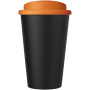 Americano® Eco 350 ml recycled tumbler with spill-proof lid - Orange/Solid black