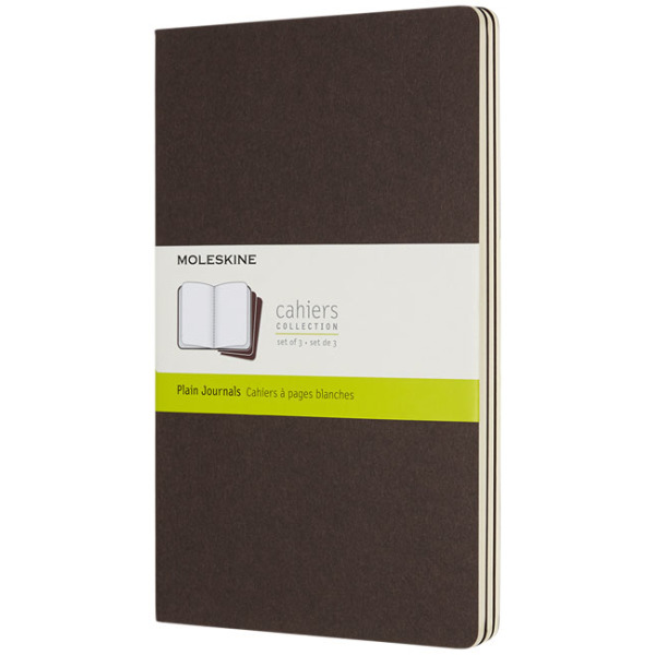 Cahier Journal L - effen - Koffie bruin