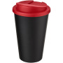 Americano® 350 ml tumbler with spill-proof lid - Solid black/Red
