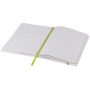 Spectrum A5 notitieboek met gekleurde sluiting - Wit/Lime