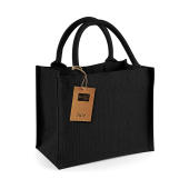 Jute Mini Gift Bag - Black/Black - One Size