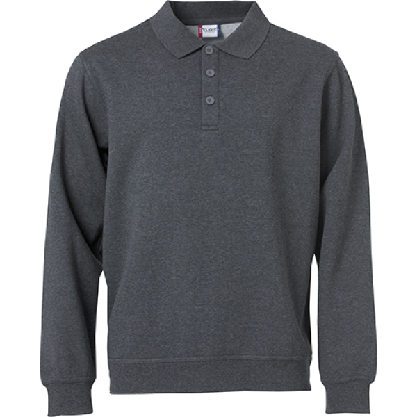 Clique Basic Polo Sweater antraciet melange xxl