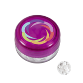 Kunststof rond potje gekleurd deksel met ca. 12 gr. mints DIGITAAL tot full colour Kunststof rond potje gekleurd deksel met ca. 12 gr. mints DIGITAAL tot full colour