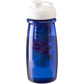 H2O Active® Pulse 600 ml drikkeflaske med fliplåg & infuser - Transparent blå/Hvid